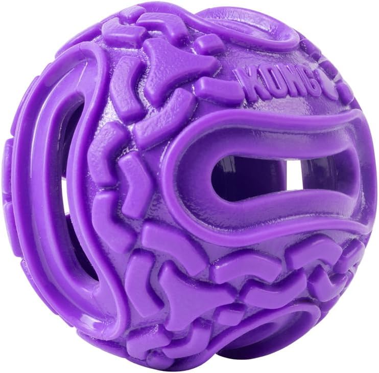 KONG Squeezz Flex Ball – Flexible Treat & Chew Holder for Dogs – Interactive Dog Toy for Fetch, Floating, & Travel – Holds Treats, Chews, & Bully Sticks (Medium/Large) image 5