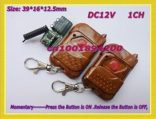 Mini Wireless Switch Pin Receiver Board with Remote Control 12V1CH MomentaryNon-Latched/Latched Max Load 250V 3A 39 * 16 * 12.5mm