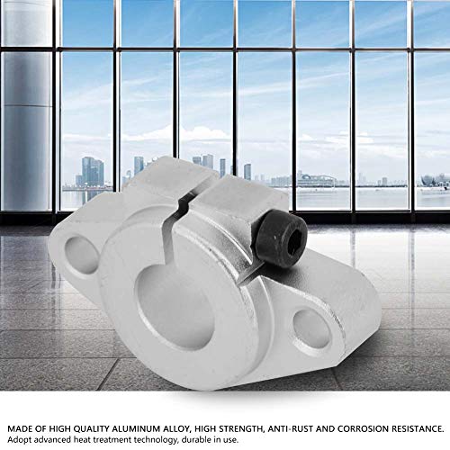 Keenso Linearführung Wellenhalter, 1 Paar SHF12 Aluminiumlegierung Linearführung Wellenhalter Linearschienen Wellenunterstützungsblöcke für Graviermaschinen, 3D-Drucker, Holzbearbeitungsmaschinen – Bild 3