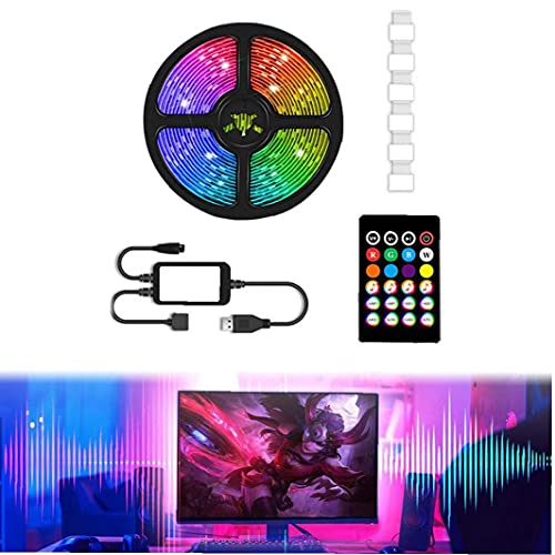 TV LED-achtergrondverlichting, draadloze tv LED-stripverlichting voor tv met Bluetooth 60 LED's Romote Control RGB… - Image 7