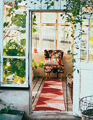 Gloria Rug Gloria Kitchen Rug Set 2 Piece Non Slip Kitchen Mat Runner Doormat Non Skid Carpet Rug Set, 20''X30'' & 20''X59'' 2Pcs Set (2745 Red) #TOP7