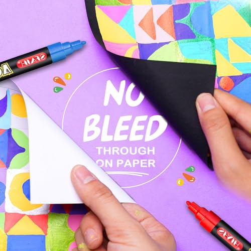 Image of SFAIH Acrylic Creative Markers, 3mm Replaceable Nibs 8 Count Pens