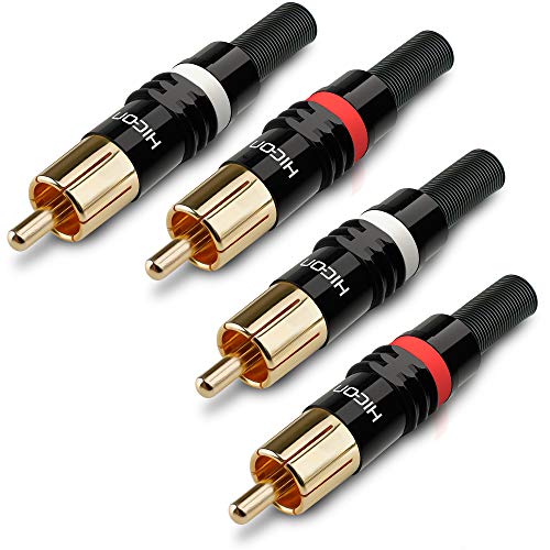 HICON Cinchstecker 4er Set HI-CM03 2x NTL + 2x RED RCA Phono Neutral Weiß by SOMMER CABLE Cover