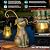 RS FURISON Solar Garden Decor Dog Statues with Lantern,Waterproof Resin Solar Outdoor Statue Decoration for Yard, Lawn, Flower Bed, Backyard, Front Yard, Patio, Balcony – Gift for Dog Lovers