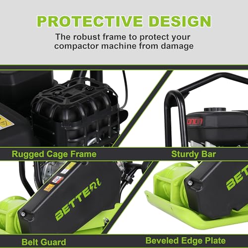 BETTERI 6.5HP Gas Plate Compactor