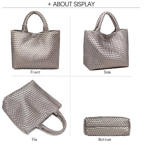 Image of JINMANXUE Fashion Woven Bag Shopper Bag Travel Handbags and Purses Women Tote Bag Large Capacity Shoulder Bags