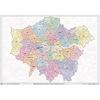 Greater London Authority Boroughs Wall Map - Paper