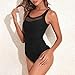 Century Star 2025 Mesh One Piece Swimsuit Women Tummy Control Full Coverage Sexy Bathing Suit Slimming Retro Vintage Ladies U Back Swimwear Black Medium