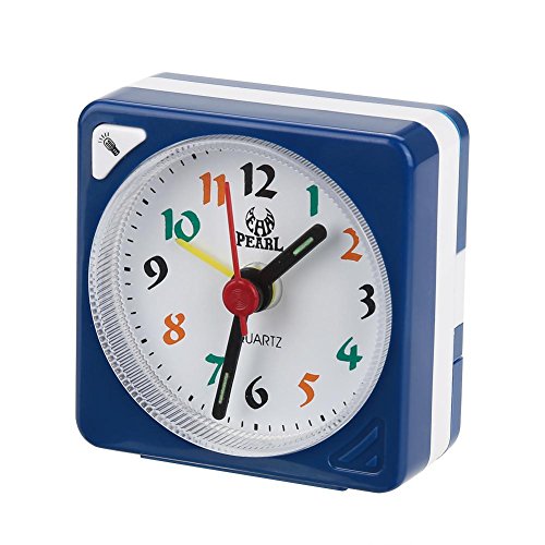 Alarm Clock, Mini Travel Table Alarm Clock Quartz Led Light With Snooze Function Battery Operated(Blue) #TOP4