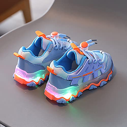Light Up Girls Shoes Children Mesh Running Breathable Sneakers Boys Korean Casual Flashing Walking Tennis Sneakers3