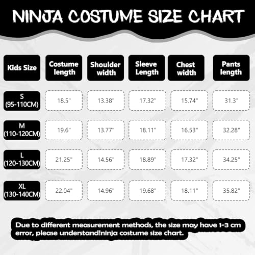 Disfraz Ninja para Niños Halloween, Set con Juguetes miniatura 6