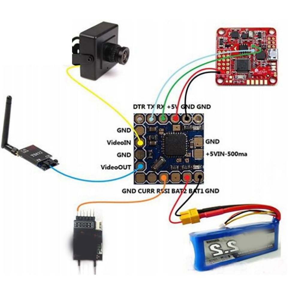 FPV MinimOsd Minim Mini OSD mit KV Team MOD für CC3D Naze32 F3 F4 Flight Controller