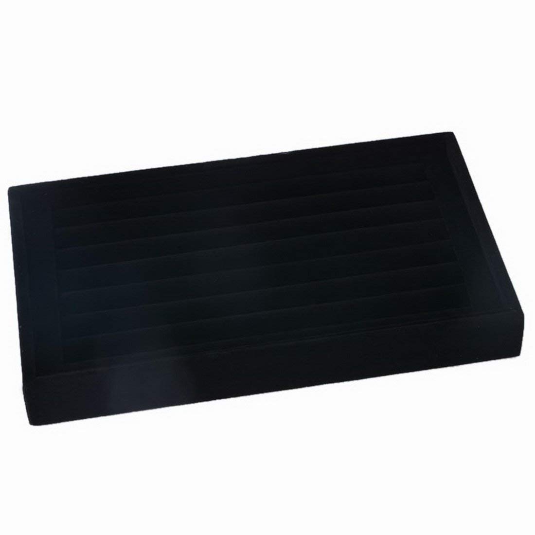 Skingwa Earrings Trays Jewelry Trays for Display Velvet Jewelry Organizer (Black)