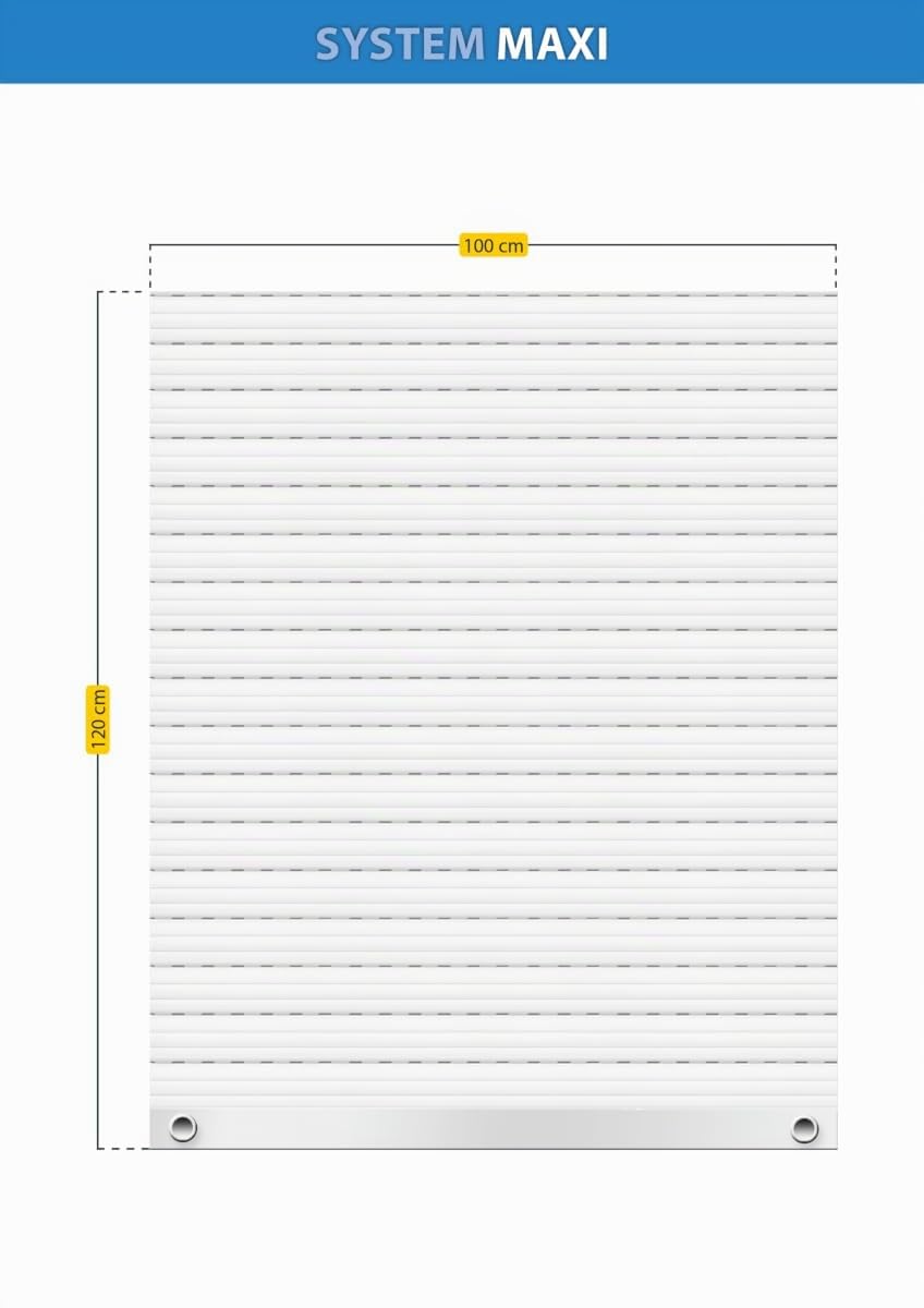 Schellenberg 39020 Tablier de volet roulant PVC Maxi, 100 x 120 cm, blanc