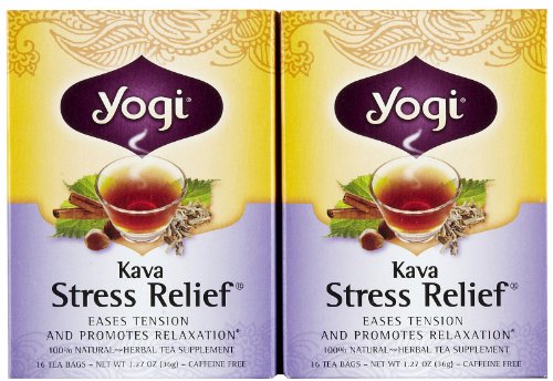Yogi Herbal Tea Kava Stress Relief Caffeine Free - 16 Tea Bags