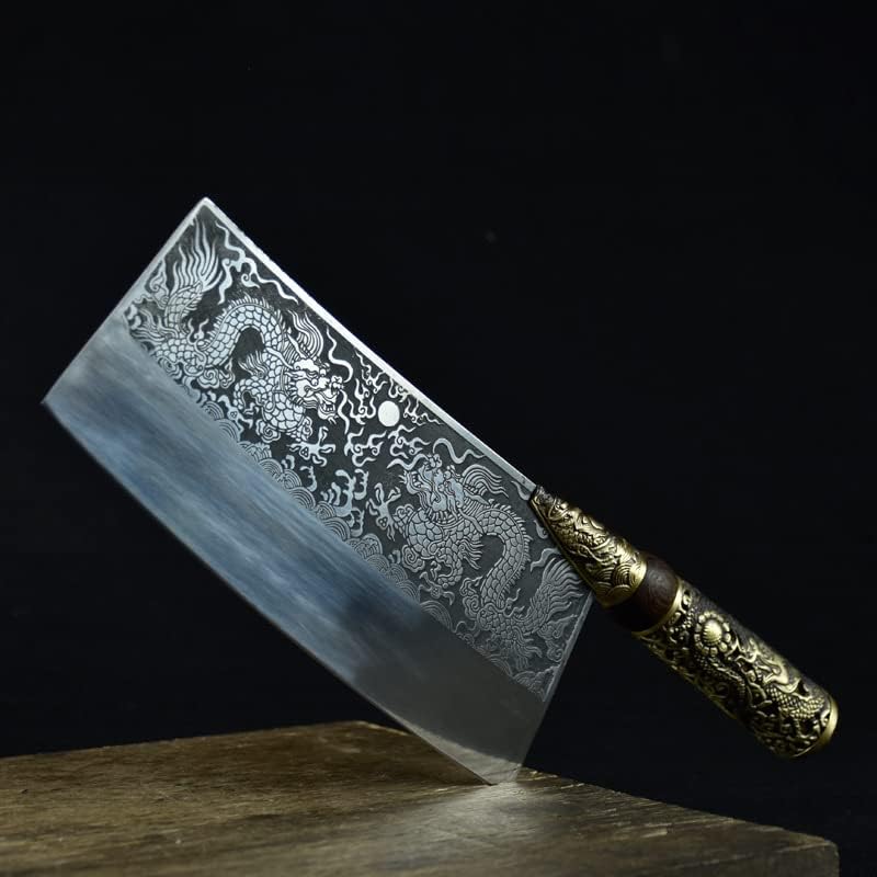 Miniatura 1 de Meat knife Cleaver, 8inch Hand Forged Meat Cleaver Sharp Blade Kitchen Knife China Longquan Kitchen Knife Kitchen Slicing Knife Cooking Tools (Size