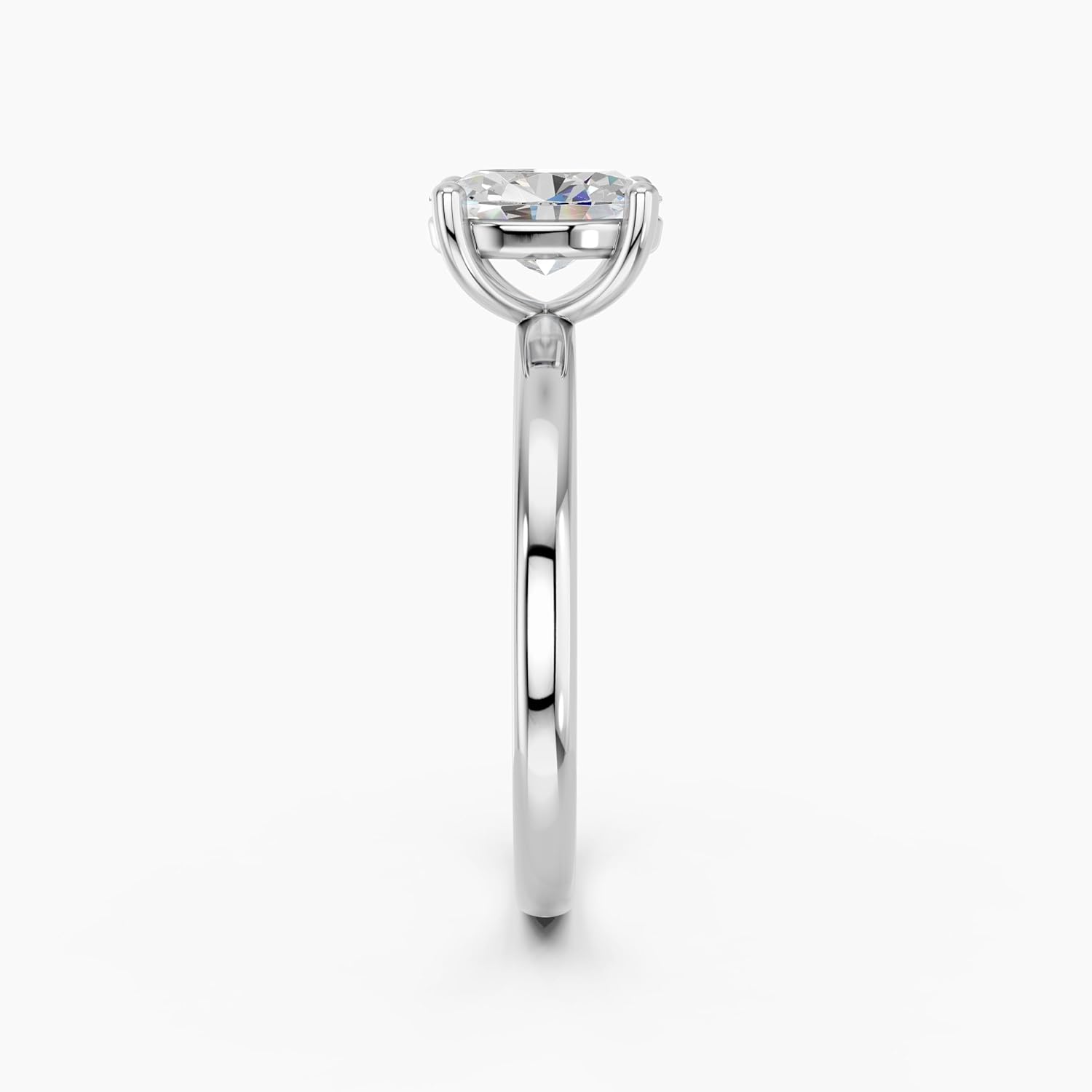 IGI Certified 1 Carat to 5 Carat F/VS Oval Cut Lab Grown Diamond Solitaire Engagement Rings for Women, Made in Solid Gold