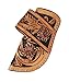 CHALLENGER Western Floral Tooled Inlay Genuine Leather 4-3/4
