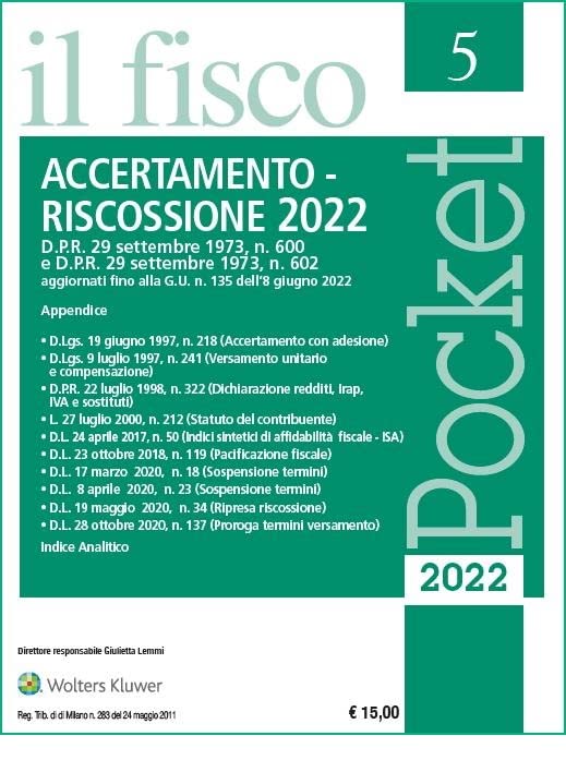  Accertamento riscossione 2022