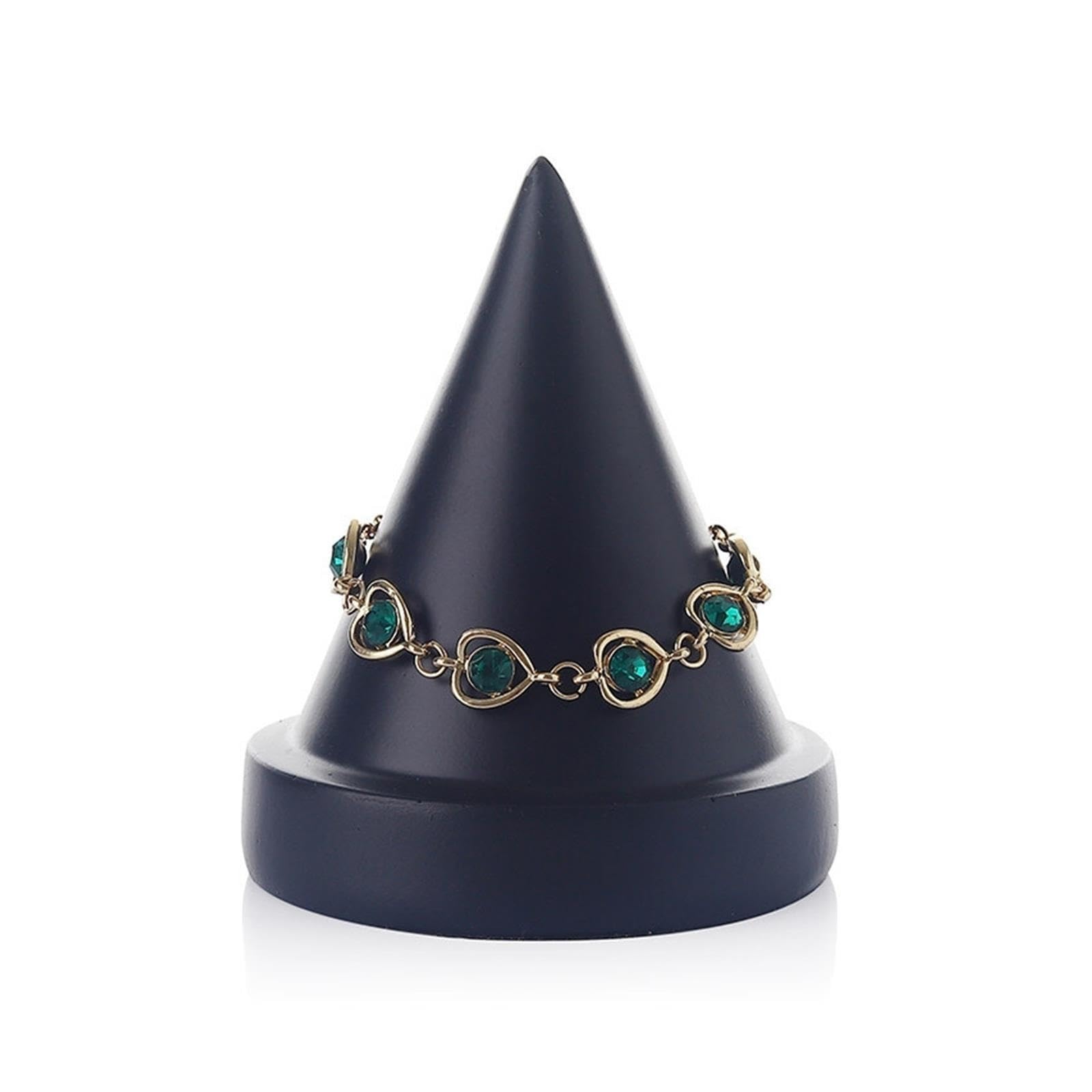 Présentoir à cônes d'anneaux, Bracelets Coniques en résine Cadeaux pour Femmes(Black)