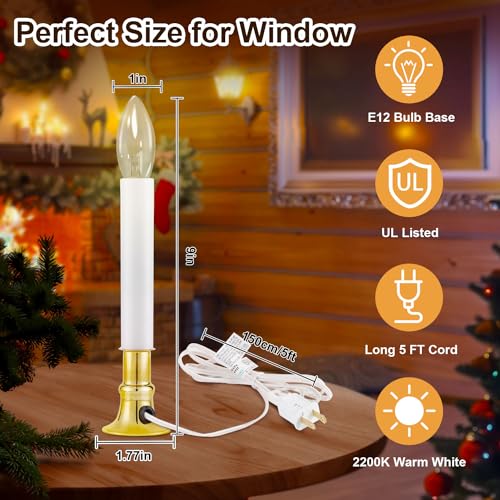 Tobusa GY-C-10.6-U-A29 4 Pack Christmas Electric Window Candle Lights thumb #2