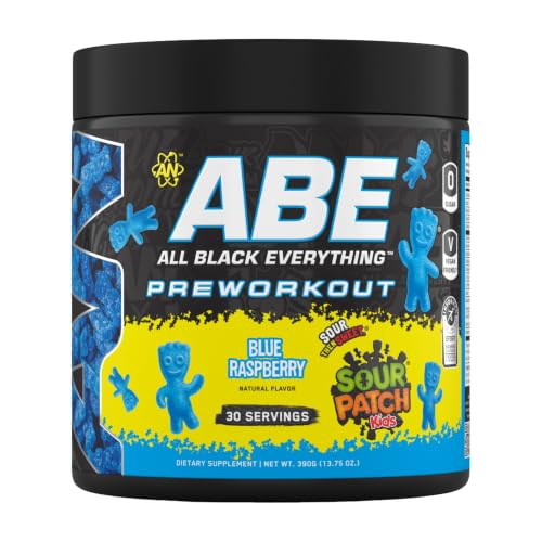 Image of ABE all black everything Applied Nutrition Pre Workout Powder | High Stim Preworkout with 6g Citrulline, 3g Beta Alanine & 350mg Caffeine | Energy, Focus & Pump for Gym Training | 30 Servings