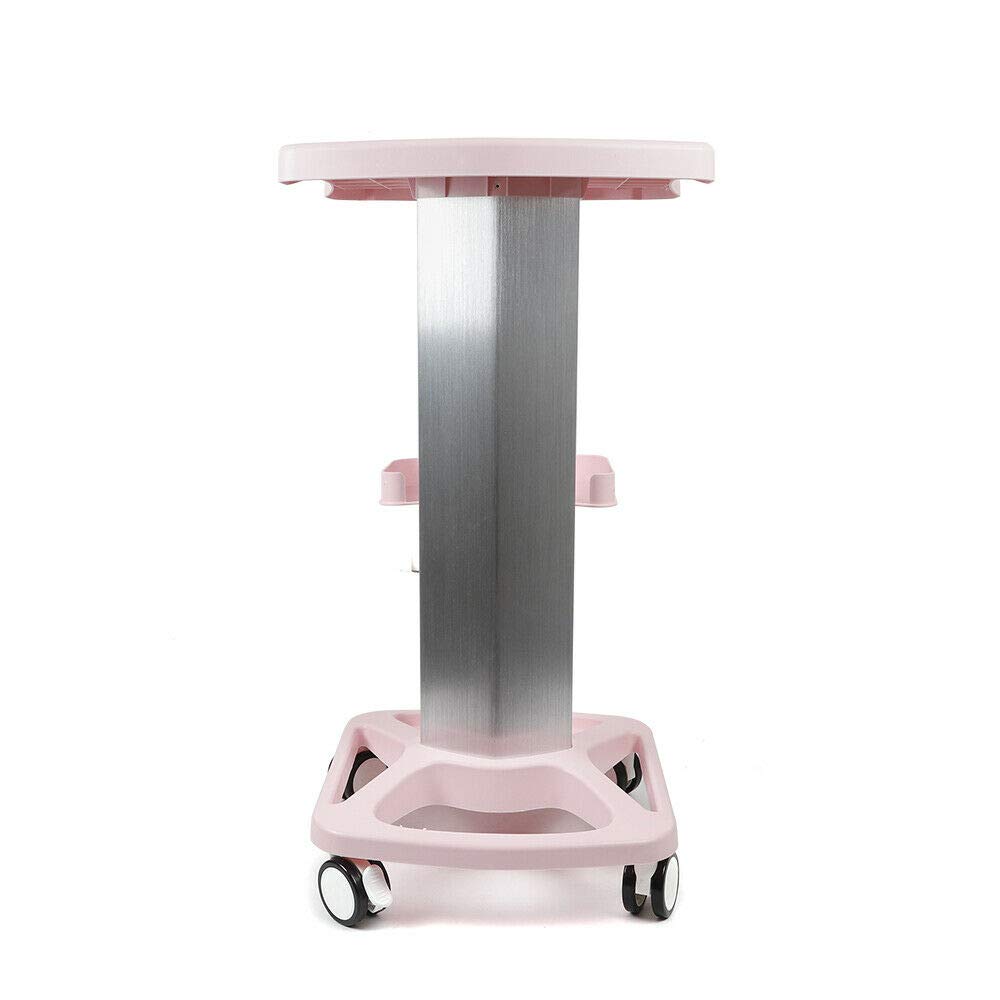 CNCEST Salon Trolley Stand Tattoo Rolling Cart Tray with Wheel Aluminum Alloy ABS Rolling Cart Trolley Holder Stand Beauty Spa Instrument Tray 24.5"x16"x8.3" (Pink) : Beauty & Personal Care