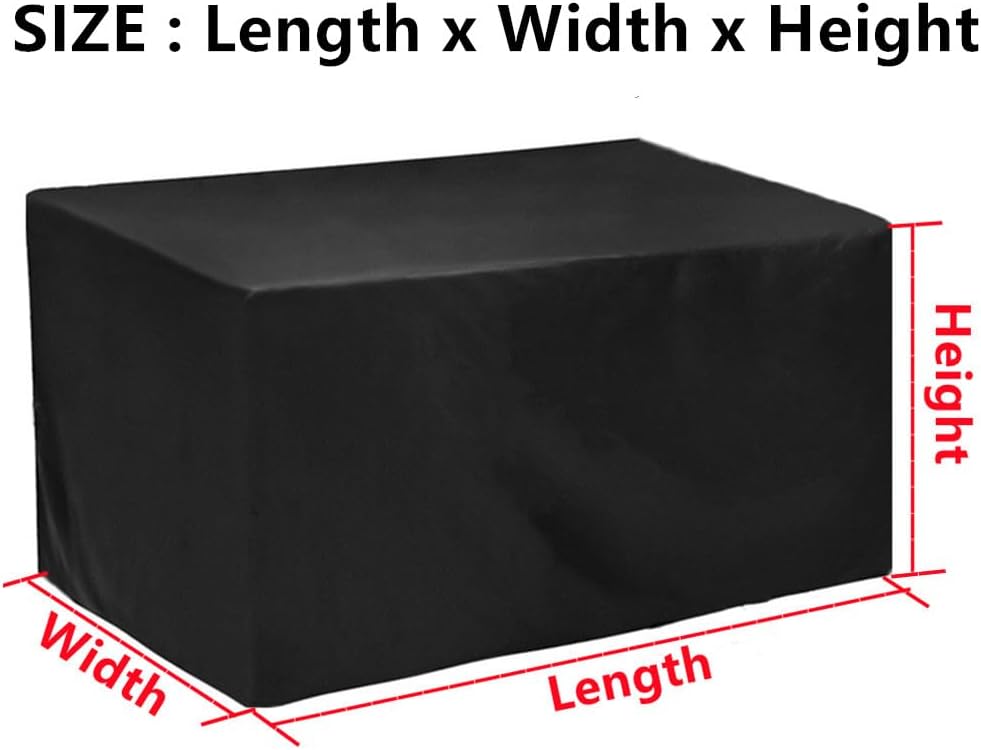 Patio Furniture Covers Waterproof 80 x 52 x 30 Inch Outdoor Table Cover Rectangular Garden Dining Table Cover Patio Sectional Couch and Chair Set Covers 200x130x75cm