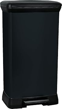 CURVER 187177 - Cubo de Basura con Pedal (50 L, Polipropileno, etal
