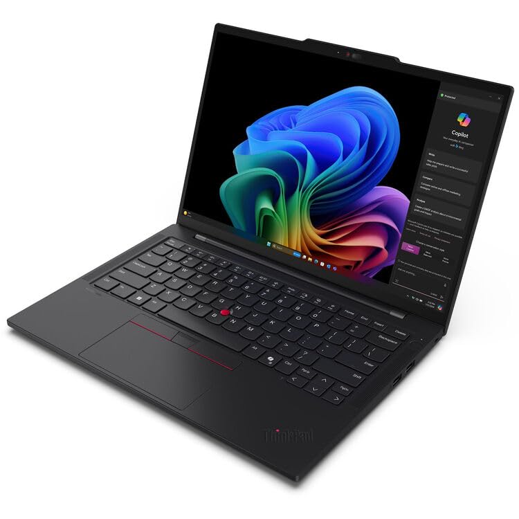 Image of Lenovo ThinkPad T14s Gen 6 Ultraslim AI Laptop, Intel Ultra 7 258U,14 inch WUXGA (1920x1200) IPS, Anti-Glare, 500 nits, 32GB LPDDR5, 2TB SSD Gen5, 5MP RGB+IR Camera, WiFi 7, Windows 11 Pro- Black