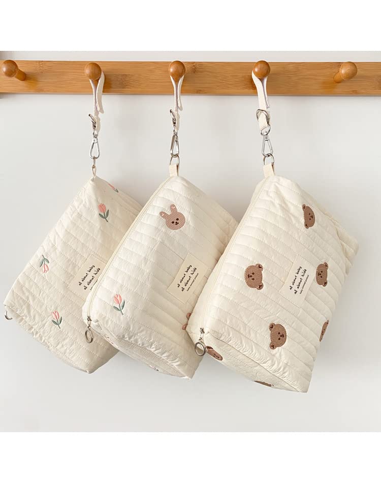 Miniatura 7 de Bolsa de maquillaje estética para mamá, pequeña bolsa de cosméticos para mujeres, bolsa de maquillaje de viaje (tigre)