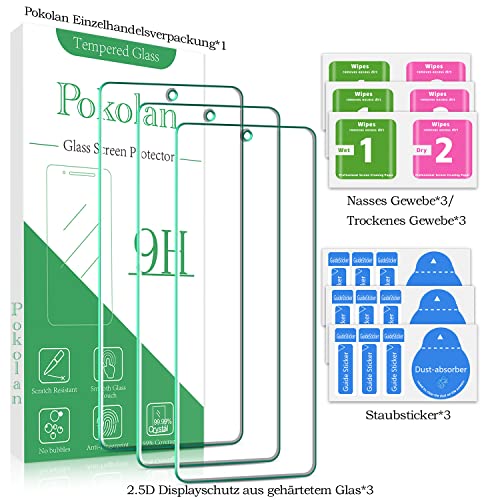 Pokolan 3 Pezzi Vetro Temperato pour Samsung