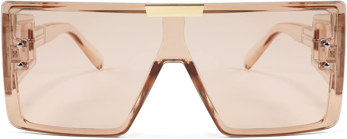 FEISEDY Square Oversized Flat Top Sunglasses With Side Lens Integrated For Women Men B4028 - Image 2