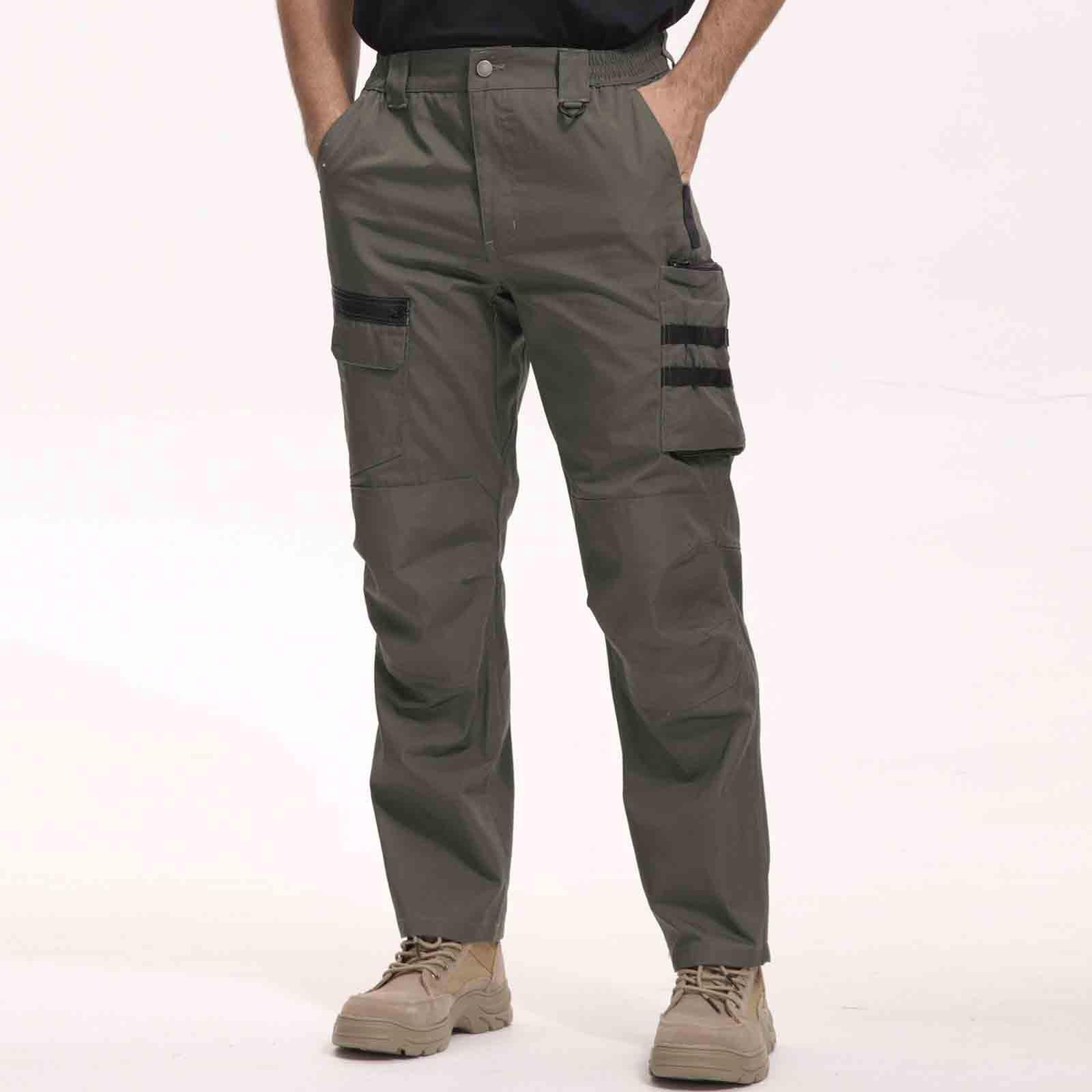 Generisch Herren Cargohose Jogginghose Chino Hose Arbeitshose Casual Sweatpants Sport Trainingshose Outdoorhose elastischem Bund Freizeithose Einfarbig Sporthose Atmungsaktive Sommerhose mit Taschen