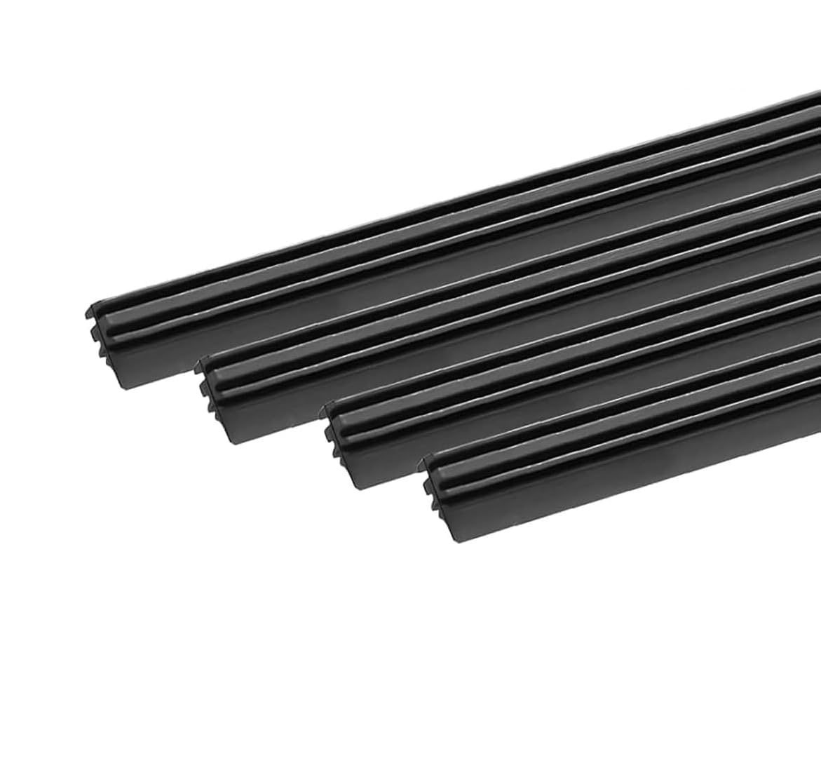 X spring Car Wiper Blade Replacement Strip, 4 Pieces DIY Adjustable Car Windscreen Wiper, Front Rear Windshield Boneless Wiper, Auto Accessories Silicone Wiper Blades for Most Vehicle Buses Trucks