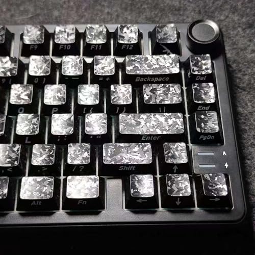 Keycaps de textura de carbono con impresión lateral para teclado mecánico 4