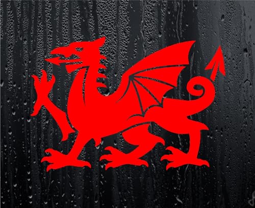 Car Sticker Welsh Cymru Dragon Fun Wales Novelty Van Truck Bumper Door Boot Window Decal