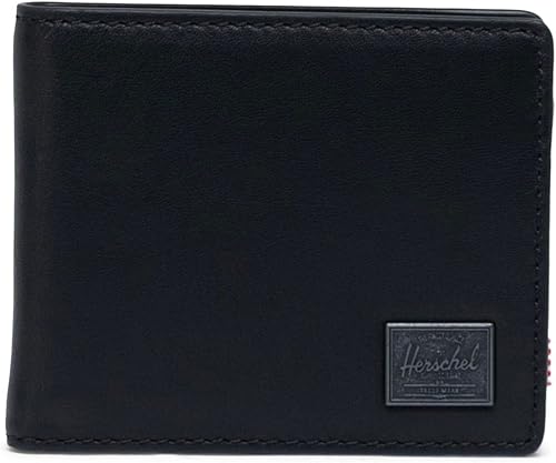 HERSCHEL 10850-00001 HANK LEATHER RFID Black Unisex – Adulto Accessori  Taglia Unica : Amazon.it: Valigeria