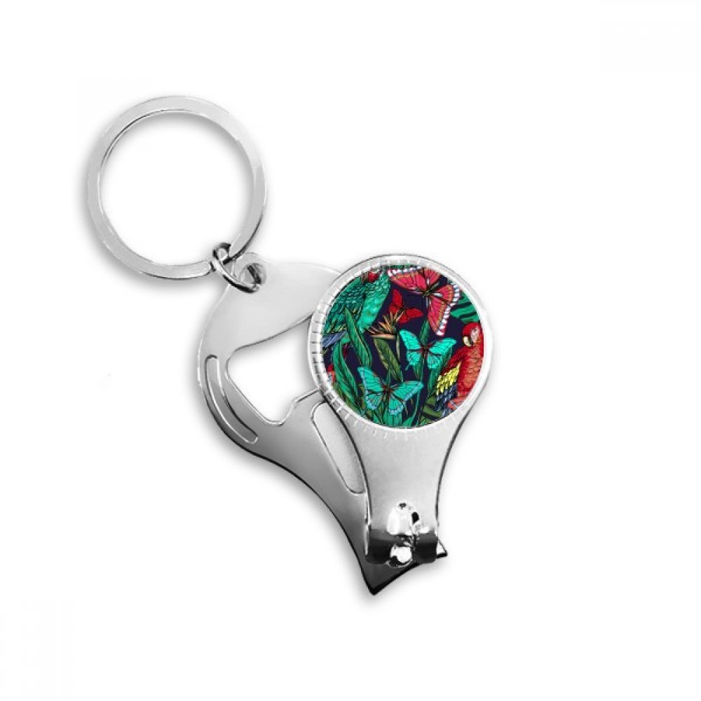Porte-clés décapsuleur avec pince à ongles pour pique-nique et voyage