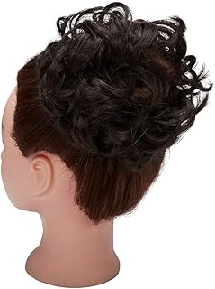1 Piece Scrunchie Hair Extension Curly Wavy Scrunchies Scrunchies for Natural Looking Updo Hairpiece Black Brown
