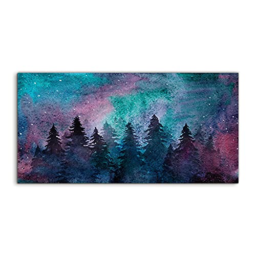 Tableau acrylique forest star 100x50cm pour decoration murale de salon ou chambre