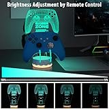 CoolGift Mart Light Up Headset and Controller Stand, 16 Colors 3D LED Lights Gamepad Headphone Holder with Remote Control, Game Controller Hanger for All Universal Gaming PC Accessories - Image 7