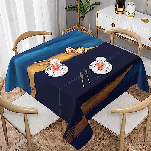 Nappe décorative haut de gamme paysage de lac | Textile de table premium infroissable - 2