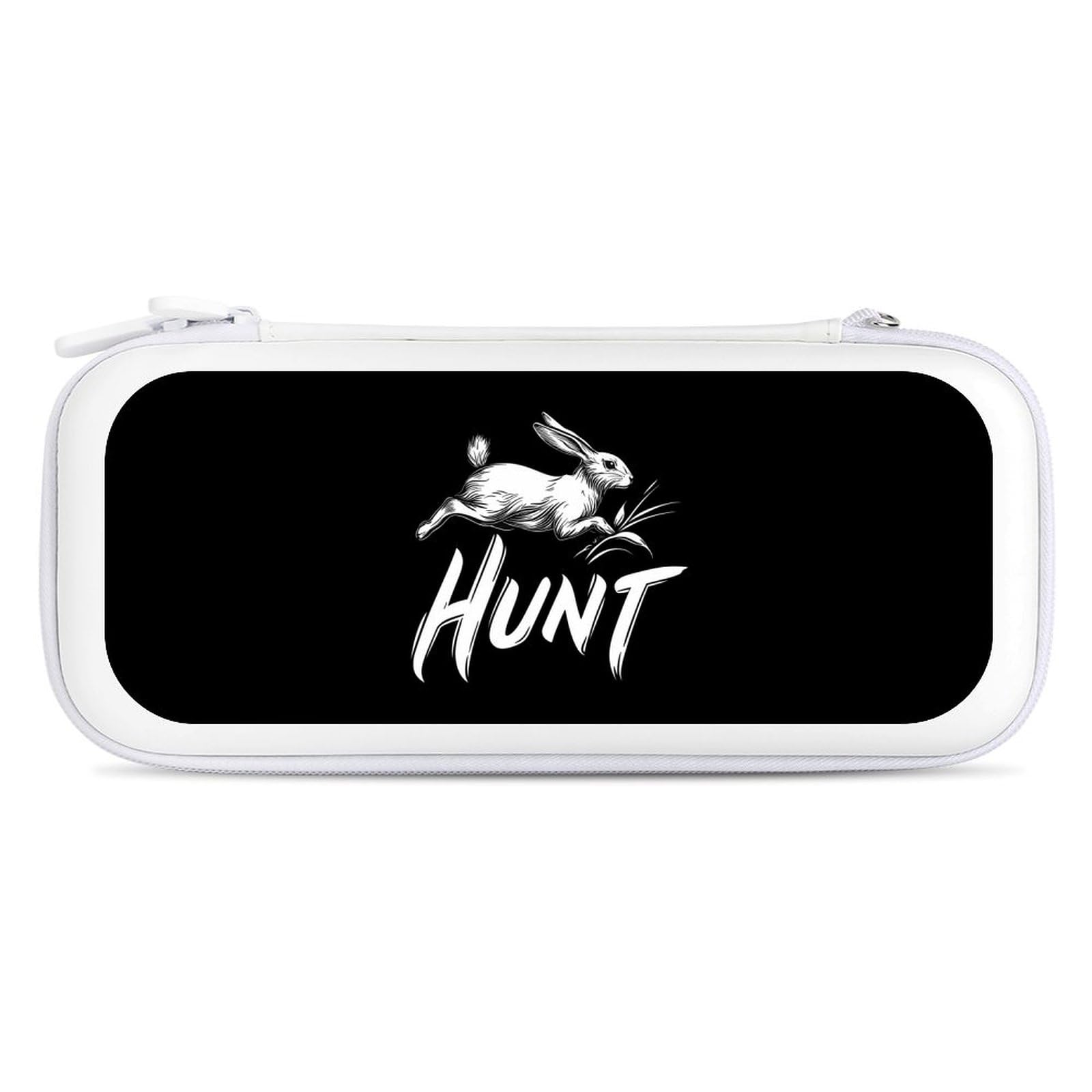 Hunt Hunting Rabbit Running Compatible with Switch Carrying Case Hard Travel Game Bag Pouch with 15 Games Accessories White-style