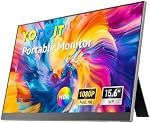 Yodoit Moniteur portable pour ordinateur portable 1920×1080 15.6" Moniteur des voyages FHD Écran IPS Affichage avec USB Type C Port et haut-parleurs Compatible avec PC, MacBook, Xbox (Noir)