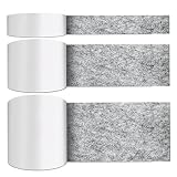 teeppo Filzgleiter Selbstklebend, 3 Rollen Filz Selbstklebende, Stark filzgleiter für stühle und Möbelfüße, Schneiden Sie Jede Form, Grau Möbelgleiter(100 x 10cm/100 x 5cm + 100 x 2cm,grau)