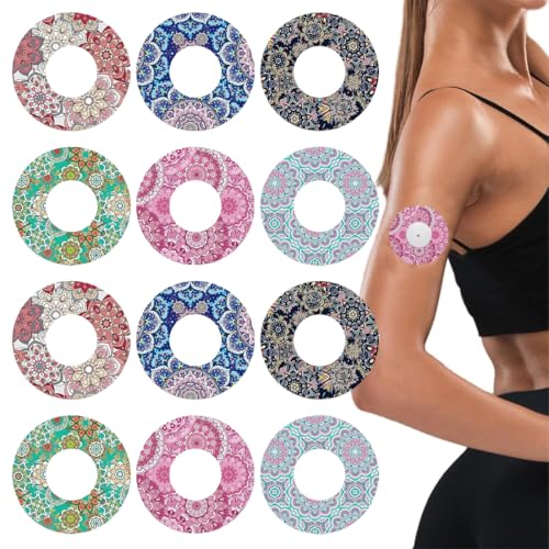 12 Piezas Protector Sensor Libre 2, Parches para Sensor Libre 2 Impermeables Hipoalergenicos y Transpirables - Protector Medidor de Glucosa Brazo Resistente al Agua(No funciona con Libre 3)(5)