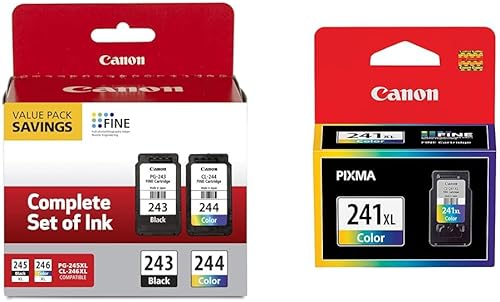 Miniatura 31 de Canon Paquete múltiple de tinta PG-243/CL-244, compatible con TR4520, MX492, MG2520, MG2922, TS302 y TS202 y CL-246 XL cartucho de tinta de color