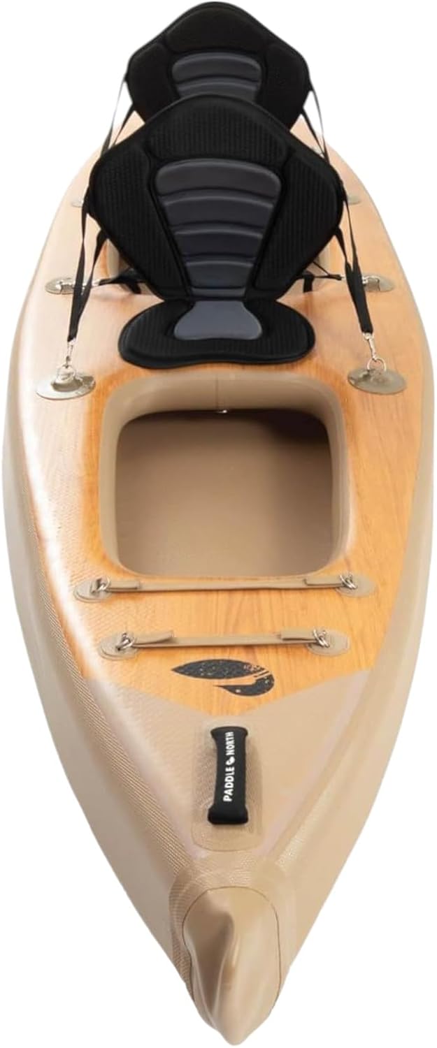 Paddle North Karve Kayak XL - 2-Person Tandem Inflatable 12 ft Kayak - Durable and Lightweight - Full Kit Included: Pump, 2 Seats, 2 Paddles, Fin, and Travel Backpack with Wheels