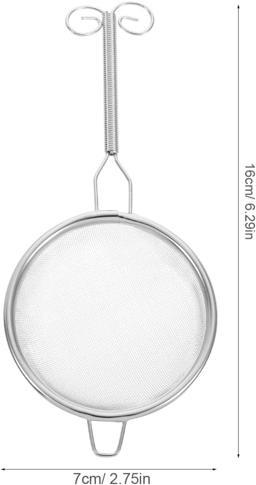 Ciieeo Stainless Steel Tea Infuser Strainer Fine Mesh 7cm Diameter Long-handled Loose Leaf Tea Filter for Home and Office